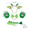 thumbnail image 1 of KAKOWELY juego de diadema de dinosaurio de peluche: bonitos accesorios de fiesta para cosplay, accesorios para disfraces de Halloween, aros para el pelo, cola de lazo, guantes para juegos de rol., 1 of 4
