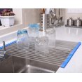 thumbnail image 5 of 17.8''x16'' Roll Up Dish Drying Rack Over The Sink Dish Drying Rack 304 Stainless Steel Dish Rack Foldable Dish Drainers For Kitchen Sink Counter By, 5 of 5