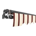 thumbnail image 2 of ALEKO 12' x 10' Retractable Motorized Black Frame Patio Awning, Multi Striped Red Color, 2 of 7
