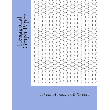 Hexagonal Graph Paper: 1.5cm Hexes, 100 Sheets