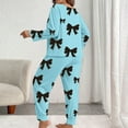 thumbnail image 3 of Censtreet Women's Plus Size 2 Piece Pajama Set Long Sleeve Shirt with Long Pajama Pant Printed Pj Lounge Sets XL-5XL, 3 of 5