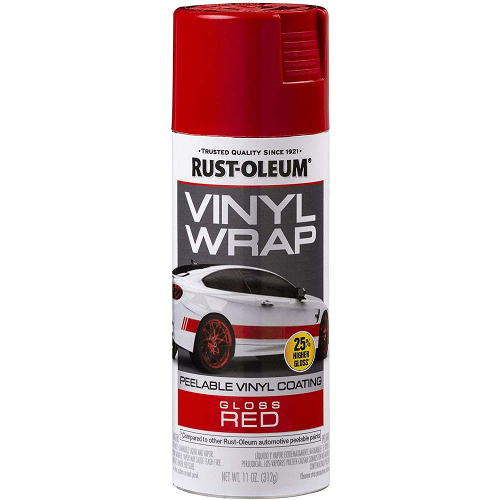 Red, RustOleum Automotive Vinyl Wrap Peelable Coating Gloss Spray