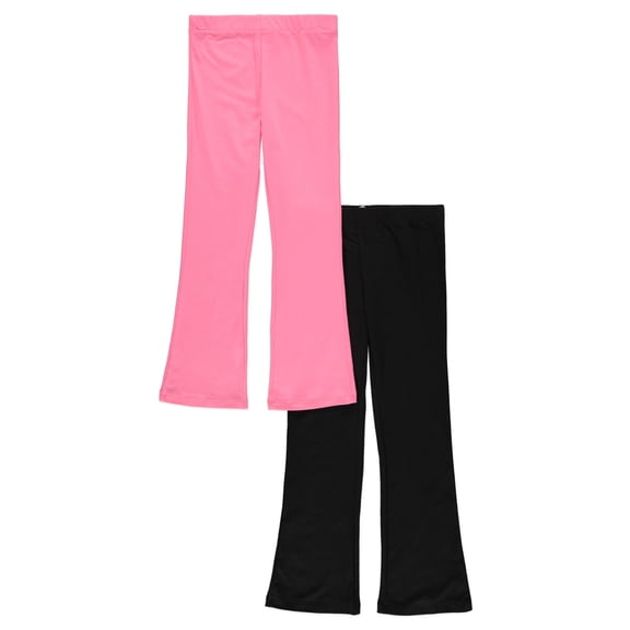 Star Ride Girls' 2-Pack Flared Leggings Color: pink Size: 10 - 12
