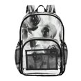 thumbnail image 3 of Iauyy Clear Backpack Heavy Duty PVC Transparent Backpack for College Workplace, Ink Rose, 3 of 8
