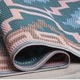 thumbnail image 6 of Fab Habitat Outdoor Rug - Waterproof, Fade Resistant, Crease-Free, Reversible - Premium Recycled Plastic - Vintage Boho Kilim - Large Patio, Deck, Sunroom, Camping, RV - Lhasa - Green - 6 x 9 ft, 6 of 11