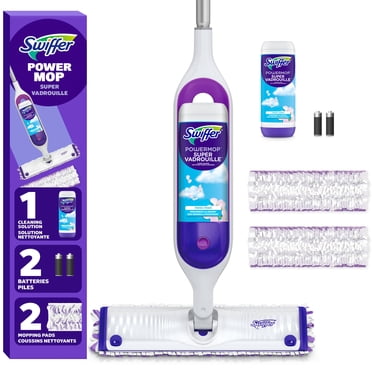 Trousse de nettoyage multisurfaces Swiffer SuperVadrouille pour le nettoyage des planchers parfum Frais la trousse comprend un balai SuperVadrouille 2recharges de coussins nettoyants 1sltin nettoyante