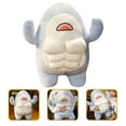 thumbnail image 4 of Muñeca de tiburón relleno adorable tiburón musculoso muñeco decorativo tiburón, 4 of 8