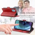 thumbnail image 4 of Case for Motorola Moto G51 Cover Leather Wallet Folio Case Book Design Flip Magnetic Closure - Red, 4 of 5