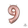 thumbnail image 2 of Anagram - 16 Number '9' Mylar Balloon - Rose Gold (Air-Filled), 2 of 2