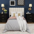 thumbnail image 4 of WJORATA Upholstered Platform Twin Size Bed Frame with Headboard Wooden Slats Support,Beige, 4 of 6