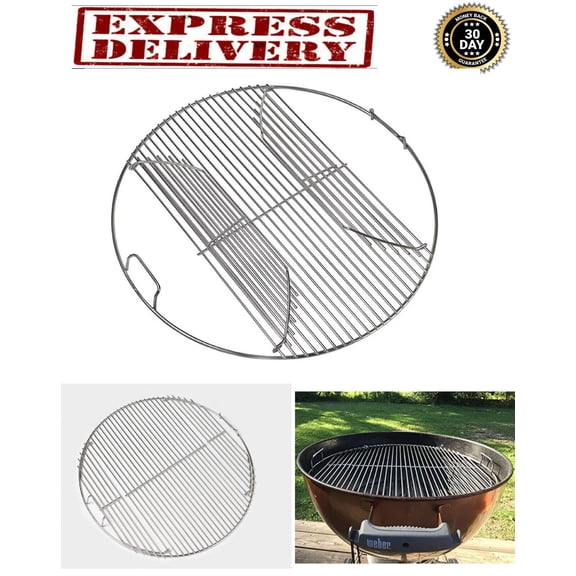 Stainless Steel Grill Grate 22 Inch Round Hinged BBQ Cooking Net Rack