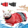 thumbnail image 2 of Clinaoy Cat Mesh Bathing Bag Adjustable Pet Shower Restraint Bag Grooming Mesh Bag for Cat Nail Trimming Bathing And Grooming, 2 of 7