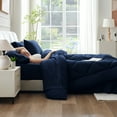 thumbnail image 4 of BDEUS King Comforter Set 5 Pieces,Comforter Set,Bed in a Bag, Bedding Set with Comforter,Fitted Sheet,Flat Sheet,Pillowcase, All Season,Dark blue, 4 of 10