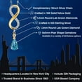 thumbnail image 2 of 925 Silver and 10K Yellow Gold London Blue Topaz and White Lab Grown Diamond Pendant Necklace for Women | 0.94 Cttw | Gemstone November Birthstone | Pear Shape 8X5MM | With 18 inch Chain, 2 of 6