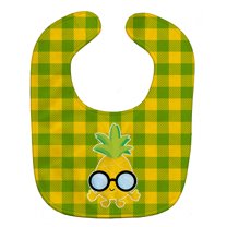 Caroline's Treasures Baby Bib, Pineapple with Glasses, Yellow
