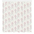 thumbnail image 2 of Ambesonne Floral Shower Curtain, Soft Colored Berry Twigs, 69"Wx70"L, Off White Coral Pearl, 2 of 4