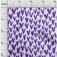 thumbnail image 2 of oneOone Cotton Jersey Purple Fabric Valentine Heart Fabric For Sewing Printed Craft Fabric By The Yard 58 Inch Wide, 2 of 5