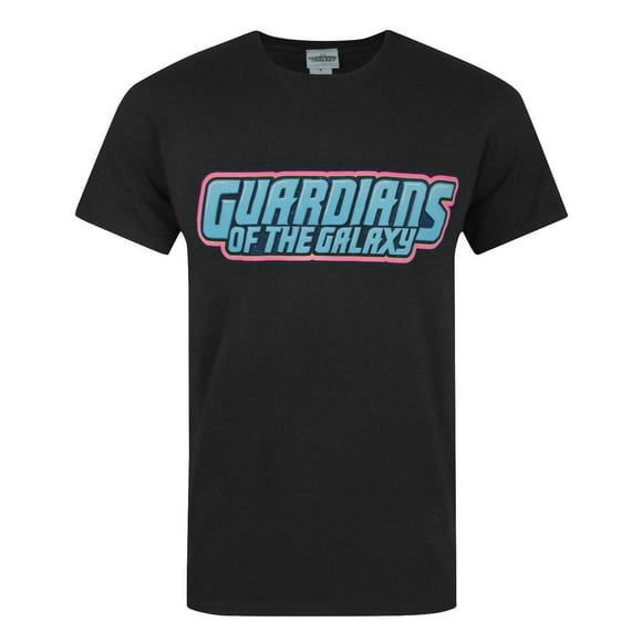 Marvel Mens Black Guardians Of The Galaxy Logo Short Sleeved T-Shirt (XX-Large)