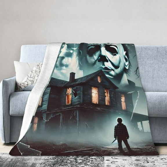 Michael Myers Throw Blanket, All Season Decorative Soft Cozy Fleece Blankets, Room Decor For Bed Chair Car Sofa Couch Bedroom