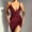 A0881-Wine, variant on TIANEK Night Dresses for Women Sleeveless V-neck Solid Color Mini Bodycon Dress Hip Wrap Sequin Tank Dress Short Dresses for Women 2024