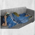 thumbnail image 6 of Pirate Ship Soft Flannel Fleece Throw Blanket, Lake Ashi Mount Hill Japan Town Hakone Travel Touristic Destination, Cozy Plush for Indoor and Outdoor Use, 60" x 80", Green Blue Orange, by Ambesonne, 6 of 6