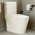 thumbnail image 5 of St. Tropez One-Piece 14" Rough-in 1.28 GPF Left-Hand Vortex Flush Elongated Toilet in Glossy Bisque, 5 of 9