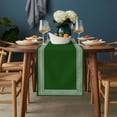 thumbnail image 2 of Green Greek Key Table Runner - 48 Inch Long, Kitchen Dining Table Runner Dresser Scarves, Geometric Greece Ancient Farmhouse Geo Farmhouse Decor for Coffee Tables Wedding Party Banquet, 2 of 8