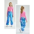 thumbnail image 3 of LOLANTA Girls Metallic Jogger Pants Shiny Jazz Street Hip Hop Dance Pants Convertible Leg Opening, 3 of 6
