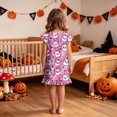 thumbnail image 7 of NOLDARES Halloween Girls Nightgowns Kids Flutter Short Pajamas Nightdress Princess Nightgown Sleep Dress(N211-Hot Pink), 7 of 7
