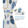 thumbnail image 4 of Blue Polka Dots Blackout Curtains, French Door Curtains for Door Window, Modern Abstract Art Privacy Drapery for Patio/Sidelight Doors, 1 Panel with Tieback, 25 x 72 Inches, 4 of 6