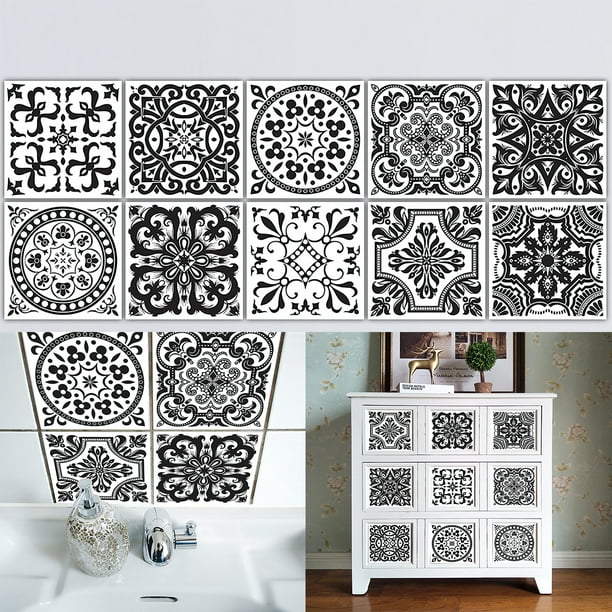 UKAP Waterproof Vinyl Wall Tiles Sticker for Home Decor ...