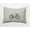 Purple, variant on Simply Daisy, 14" x 20" Life Cycle Light Green Decorative Abstract Outdoor Pillow