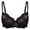 Black, variant on Wingslove Women's Beauty Sheer Lace Non Padded Underwired Unlined Balconette Bra