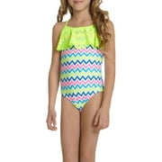 Angle View: Girls' Techno Tribe One Piece Swimsuit