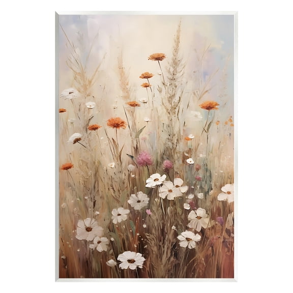 Stupell Industries Wildflower Meadow Painting Botanical & Floral Painting Unframed Art Print Wall Art, 10 x 15