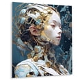 thumbnail image 2 of Designart "Robot with Feminine Grace II" Robot Metal Wall Art, 2 of 5