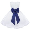 thumbnail image 2 of vastwit Kids Girls Sleeveless Pageant Princess Wedding Birthday Dress Back with Big Bow Navy Blue 6, 2 of 5