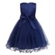 thumbnail image 2 of JerrisApparel Vestido de fiesta de tul con flores y malla de lentejuelas para niña (3T azul marino), 2 of 5