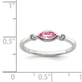 thumbnail image 3 of Sterling Silver Rhod-pltd Polished Pink Tourmaline/ White Topaz Ring QR7065OCT, 3 of 6
