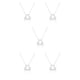 thumbnail image 2 of Sonducket Amistad Collar Amigos Regalo Ins Personalidad A prueba de herrumbre Superficie lisa Ligero Accesorio de moda Libra Plata Libra Plata 5piezas Sonducket CBP198469, 2 of 6