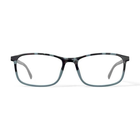 Bio Eyes Men's Arwen Rectangular Prescription Eyeglasses with Case, Green Tortoise Gradient