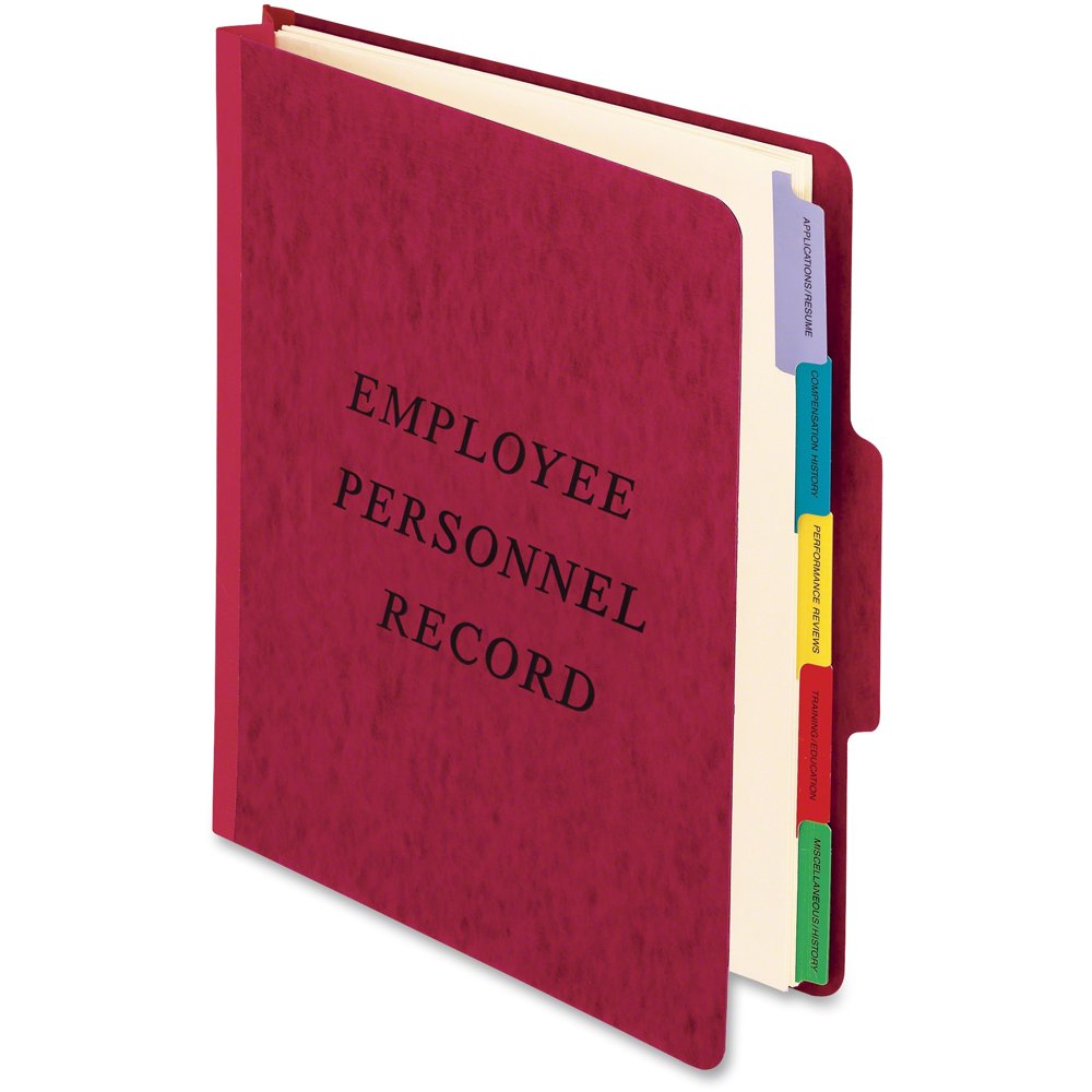 Pendaflex Employee/Personnel Folders, Red, 1 Each (Quantity)