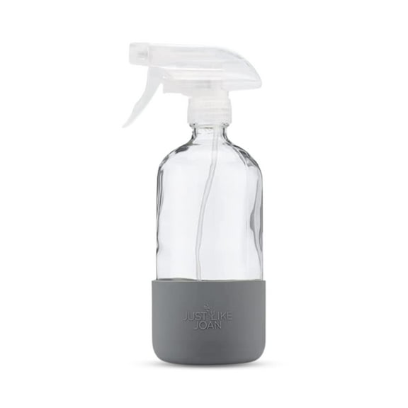 Just Like Joan Clear Glass Spray Bottles with Silicone Sleeve [Steel Gray]