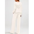 thumbnail image 4 of Conjunto Deportivo PRETTYGARDEN 2 Piezas Sudadera con Capucha y Pantalones Blanco XXL, 4 of 5