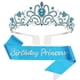 thumbnail image 1 of Kit de cinturón y tiara de cristal para mujer, cinturón de corona de cumpleaños, conjunto de adorno de cumpleaños, diadema de diamantes de imitación Ormromra, 1 of 5