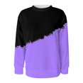 thumbnail image 2 of Vedolay Sweatshirts Women Women's Casual Long Sleeve Sweatshirts Crew Neck Relaxed Fit Tops,Purple M, 2 of 4