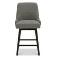 thumbnail image 2 of CHITA 26 inch Swivel Upholstered Fabric Barstool, Fog Gray, 2 of 9