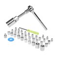 thumbnail image 2 of Ratchet Wrench, 40 PCS Socket Set Practical Motorcycle Bicycle Auto Repairs Tool Set Household Hardware Tools Sleeve Ratchet Wrench Combination Tool Set with Storage Box, 2 of 8