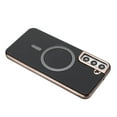 thumbnail image 4 of for Samsung Galaxy S21 Plus Strong Magnetic Case Compatible with Mag-Safe, Luxury Elegant PU Leather TPU Bumper Shockproof Protective Slim Magnetic Phone Cover for Samsung Galaxy S21 Plus, Black, 4 of 6