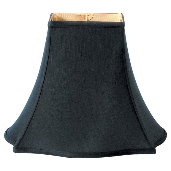 Royal Designs Flare Bottom Outside Square Bell Lamp Shade, Black, 4" x 10" x 8.5"